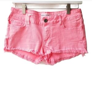 BULLHEAD raw hem frayed Jean pink Frayed Short shorta Size 3